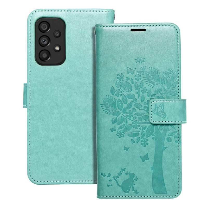 Viedtālruņa atveramais maciņš Samsung Galaxy A53 Mezzo book case - Zaļa