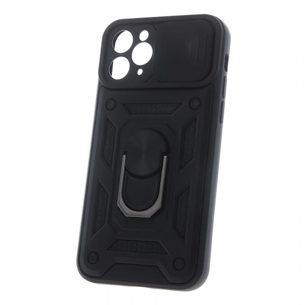 Viedtālruņa aizmugurējais vāciņš Apple iPhone 16 Pro Defender Slide - Melna