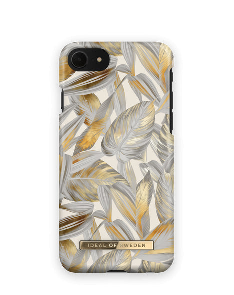 Viedtālruņa aizmugurējais vāciņš Apple iPhone 8 Platinum Leaves - Balta ar dizainu