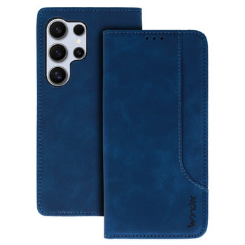 Viedtālruņa atveramais maciņš Samsung Galaxy S24 Ultra Wonder Prime Case - Zila