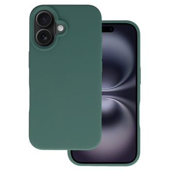 Viedtālruņa aizmugurējais vāciņš Apple iPhone 16 Silicone Prem - Zaļa