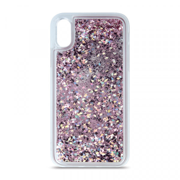 Viedtālruņa aizmugurējais vāciņš Samsung Galaxy A52 Liquid Sparkle - Caurspīdīga purpura