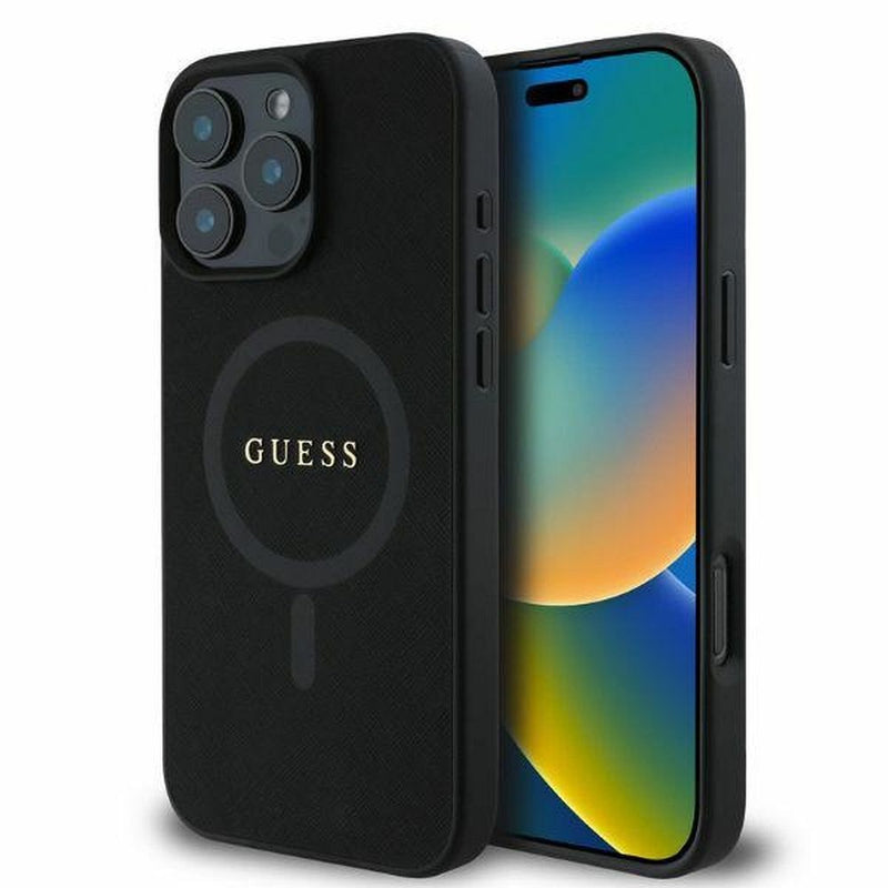 Viedtālruņa aizmugurējais vāciņš Apple iPhone 16 Pro Max Saffiano - Melna