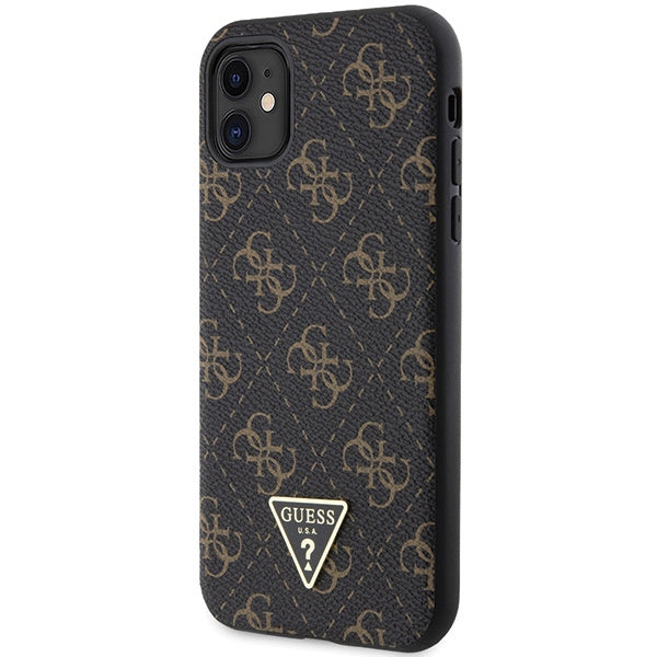 Viedtālruņa aizmugurējais vāciņš Apple iPhone 11 Triangle Collection - Brūna