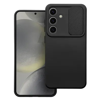 Viedtālruņa aizmugurējais vāciņš Samsung Galaxy S24 Camshield Slide - Melna