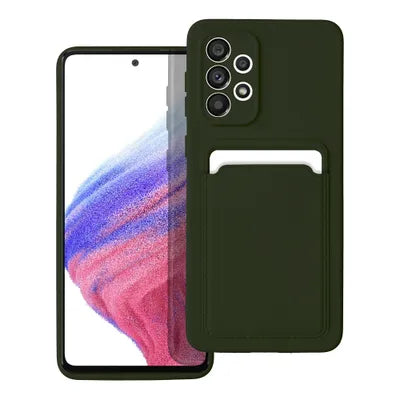 Viedtālruņa aizmugurējais vāciņš Samsung Galaxy A33 Card Case - Zaļa