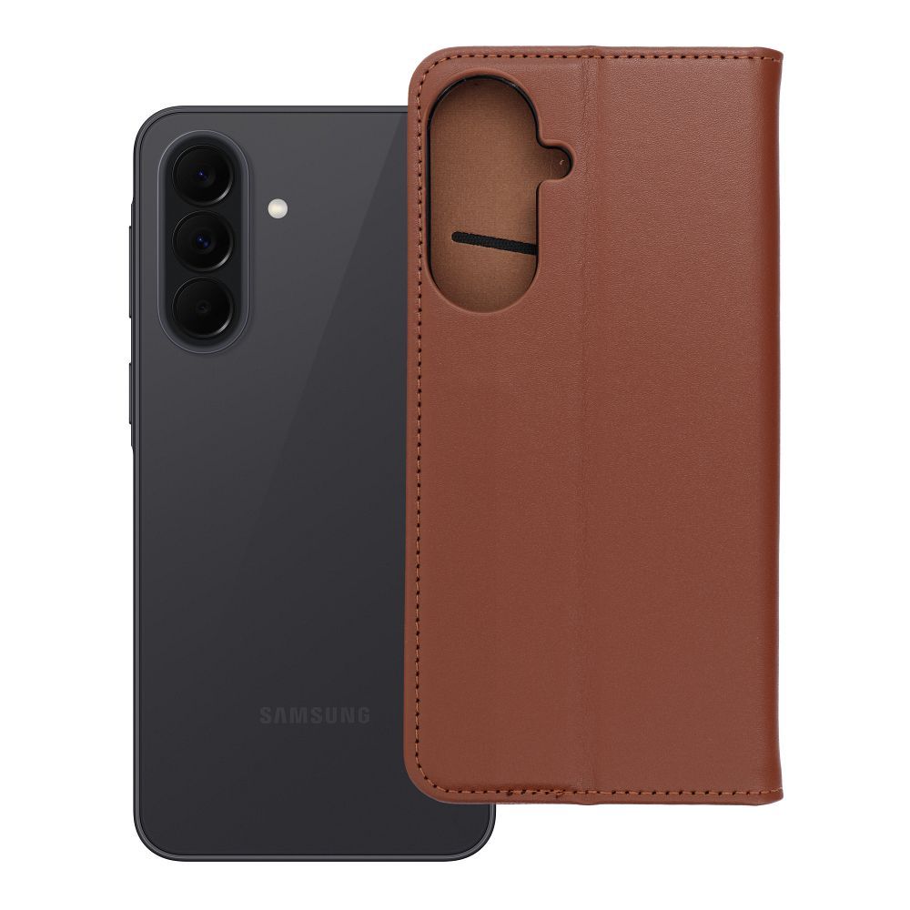 Viedtālruņa atveramais maciņš Samsung Galaxy A37 Leather Book - Brūna