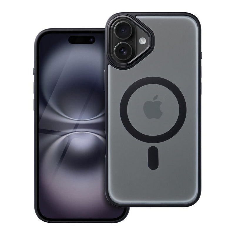 Viedtālruņa aizmugurējais vāciņš Apple iPhone 16 Plus Mag Cover - Melna
