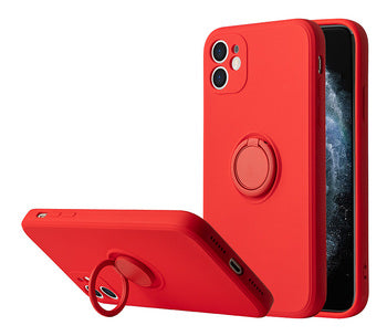 Viedtālruņa aizmugurējais vāciņš Samsung Galaxy S8 Silicone Ring - Sarkana
