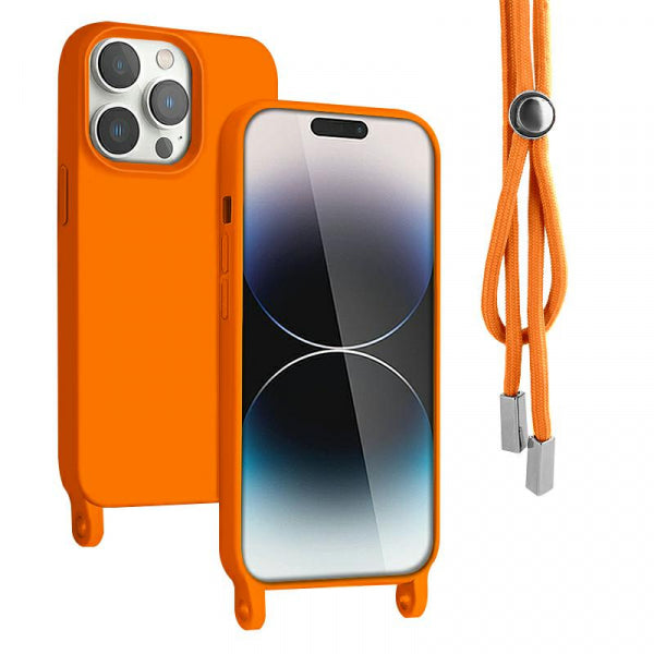 Viedtālruņa aizmugurējais vāciņš Xiaomi Redmi 12c Rope Case - Oranža