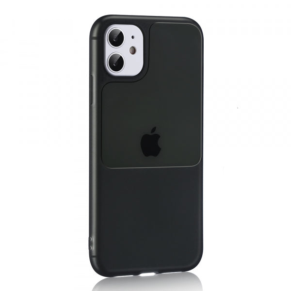 Viedtālruņa aizmugurējais vāciņš Apple iPhone 12 Pro Window - Melna caurspīdīga