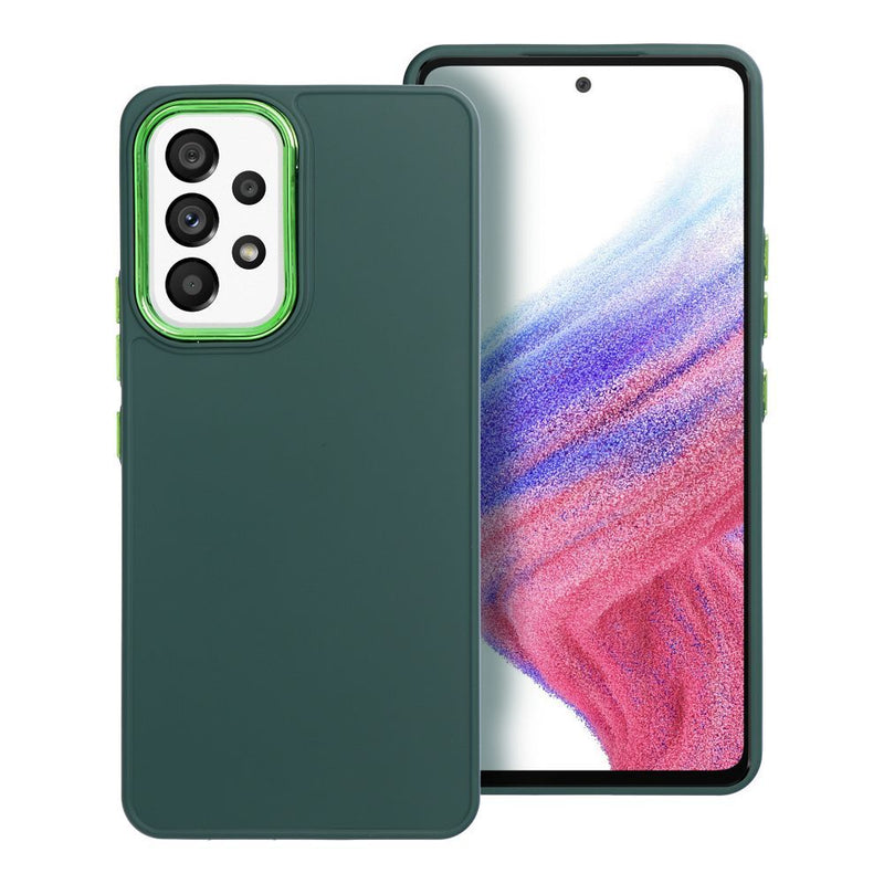 Viedtālruņa aizmugurējais vāciņš Samsung Galaxy A53 Frame - Zaļa