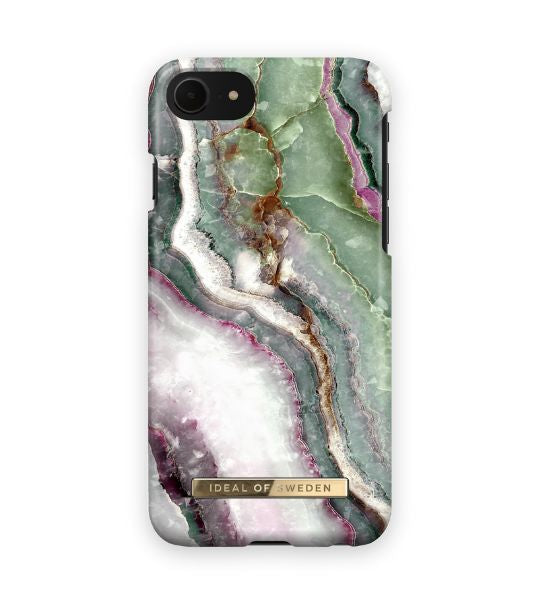 Viedtālruņa aizmugurējais vāciņš Apple iPhone SE 20 Northern Lights - Zaļa rozā ar dizainu