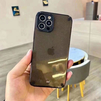 Viedtālruņa aizmugurējais vāciņš Apple iPhone 6 Armor Glitter - Melna caurspīdīga