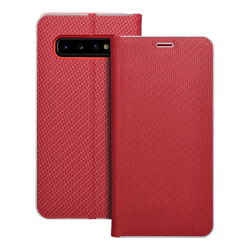 Viedtālruņa aizmugurējais vāciņš Samsung Galaxy S10 Luna Book - Sarkana