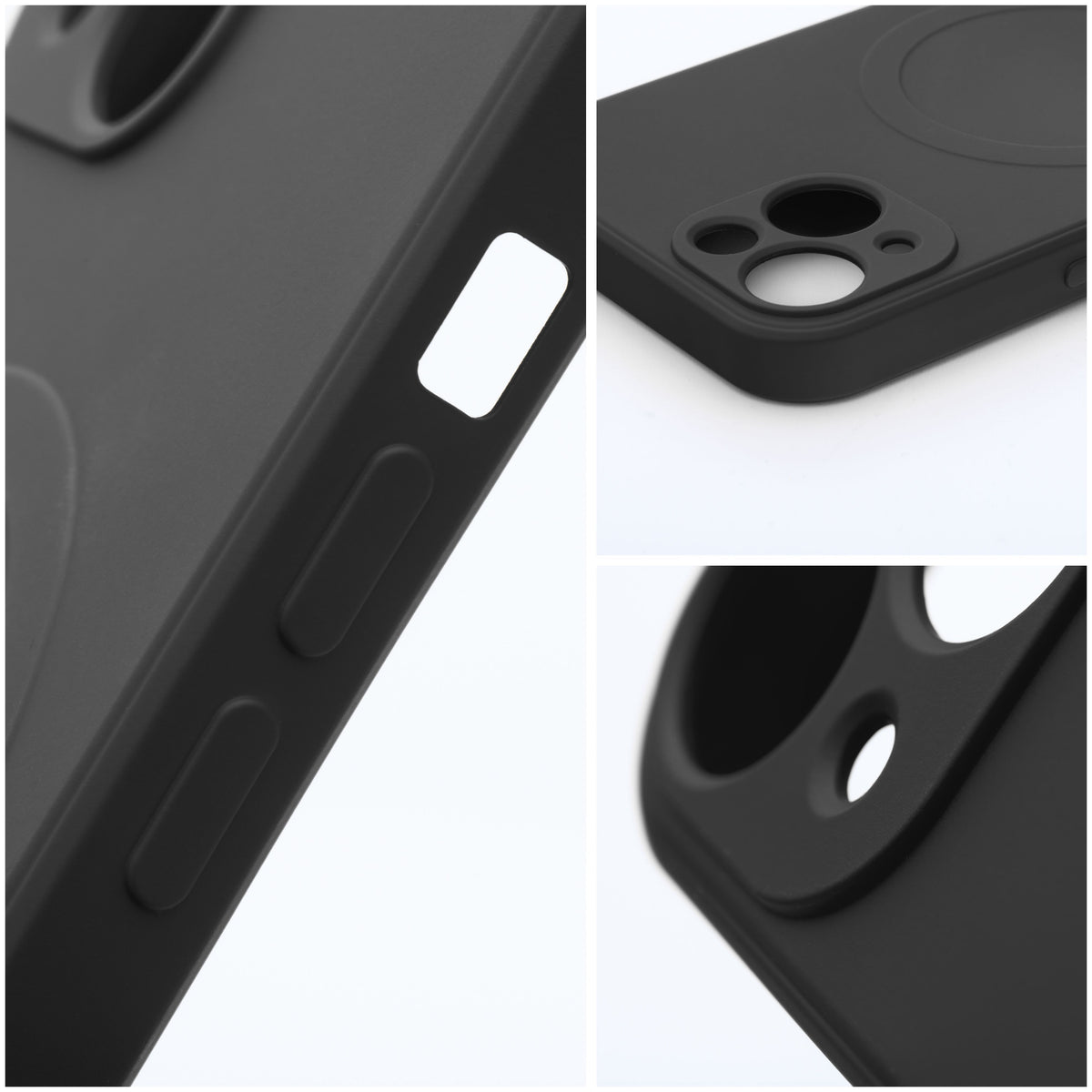 Viedtālruņa aizmugurējais vāciņš Apple iPhone 11 Pro Silicone Mag case - Melna