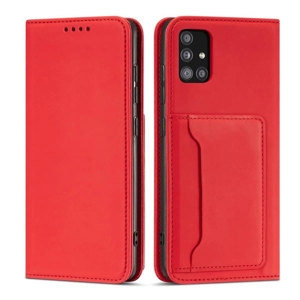 Viedtālruņa atveramais maciņš Samsung Galaxy A12 Magnet Card Case - Dažādās krāsās