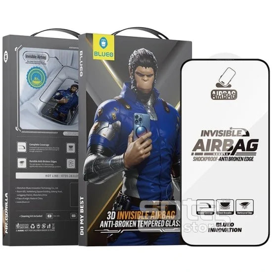 Viedtālruņa aizmugurējais vāciņš Apple iPhone 16 Pro Max Mr Monkey Glass Airbag Anti Broken