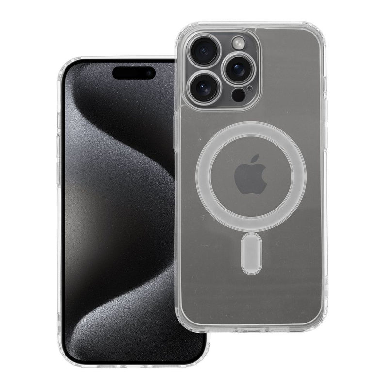 Viedtālruņa aizmugurējais vāciņš Apple iPhone 15 Pro Max Clear Case Mag - Caurspīdīga