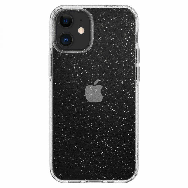 Viedtālruņa aizmugurējais vāciņš Apple iPhone 12 Mini Liquid Crystal Glitter - Caurspīdīga ar dizainu