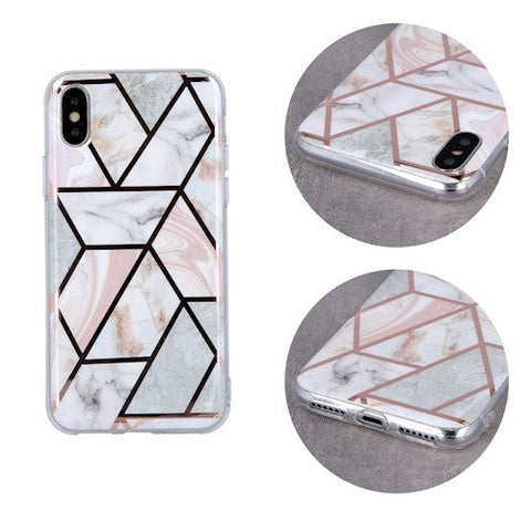Viedtālruņa aizmugurējais vāciņš Samsung Galaxy A12 Geometric Marmur - Dažādās krāsās