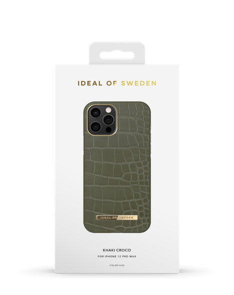 Viedtālruņa aizmugurējais vāciņš Apple iPhone 12 Pro Max Khaki Croco - Haki zaļa
