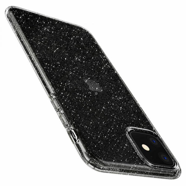 Viedtālruņa aizmugurējais vāciņš Apple iPhone 11 Liquid Crystal Glitter - Caurspīdīga ar dizainu