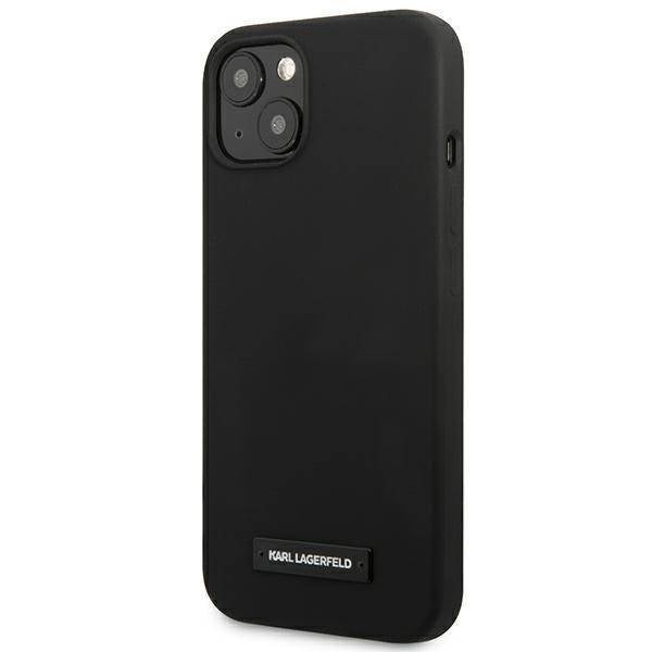 Viedtālruņa aizmugurējais vāciņš Apple iPhone 13 Silicone Plaque - Melna