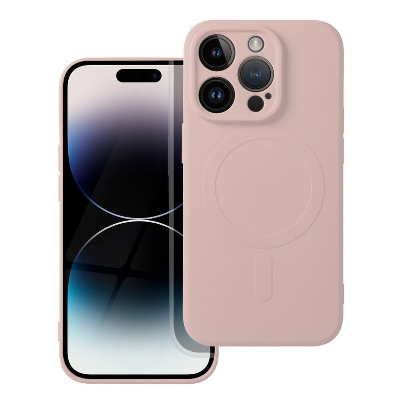 Viedtālruņa aizmugurējais vāciņš Apple iPhone 14 Pro Silicone Mag cover - Rozā