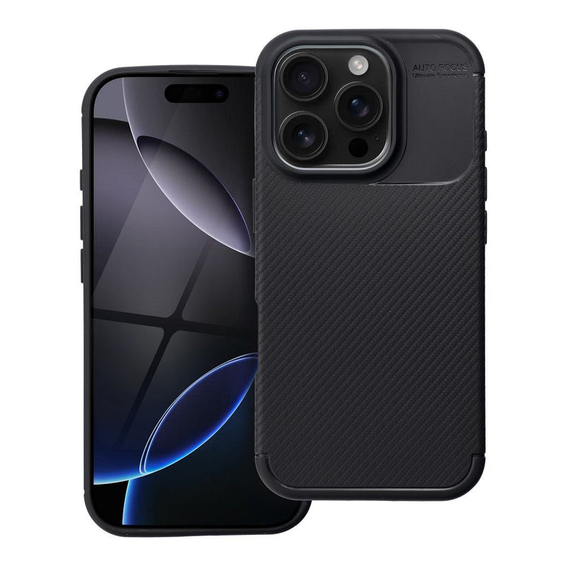 Viedtālruņa aizmugurējais vāciņš Apple iPhone 16 Pro Carbon Premium - Melna
