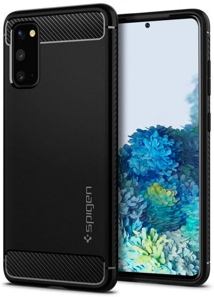Viedtālruņa aizmugurējais vāciņš Samsung Galaxy S20 Rugged Armor - Melna