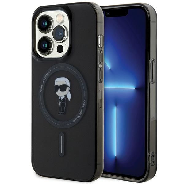 Viedtālruņa aizmugurējais vāciņš Apple iPhone 15 Pro Ikonik Mag - Melna,Caurspīdīga