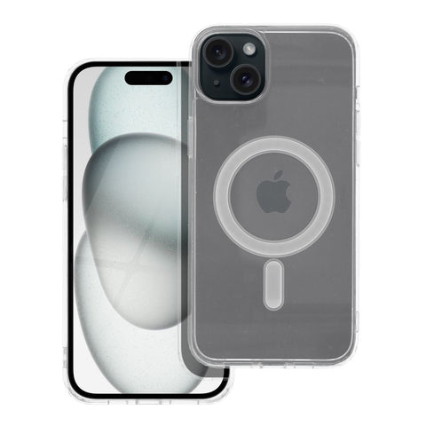 Viedtālruņa aizmugurējais vāciņš Apple iPhone 15 Plus Clear Mag cover - Caurspīdīga