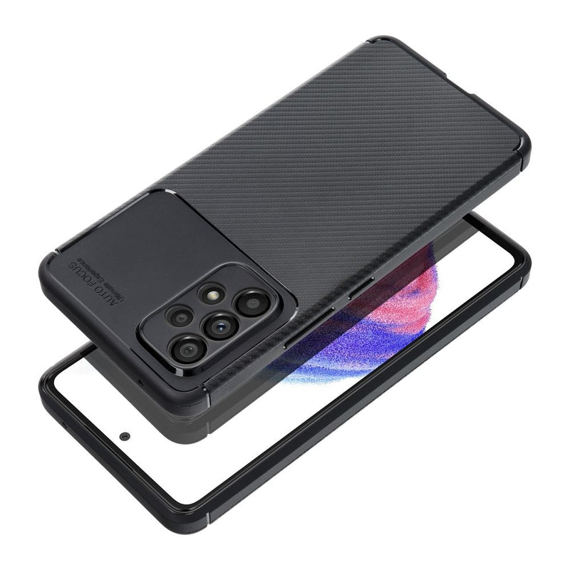 Viedtālruņa aizmugurējais vāciņš Samsung Galaxy A17 Carbon Premium - Melna