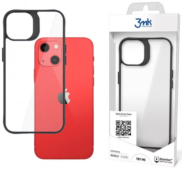 Viedtālruņa aizmugurējais vāciņš Apple iPhone 12 Mini Satin Armor Case Pl - Melna caurspīdīga