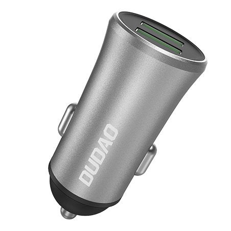 Auto lādētājs 2x_usb_a Sudraba