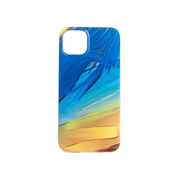 Viedtālruņa aizmugurējais vāciņš Apple iPhone 13 UKR04 - Dzeltena zila
