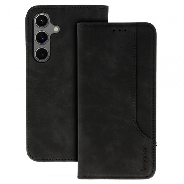 Viedtālruņa atveramais maciņš Samsung Galaxy A12 Wonder Prime Case - Melna