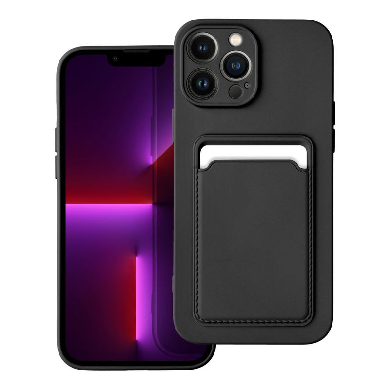 Viedtālruņa aizmugurējais vāciņš Apple iPhone 13 Pro Max Card Case - Melna
