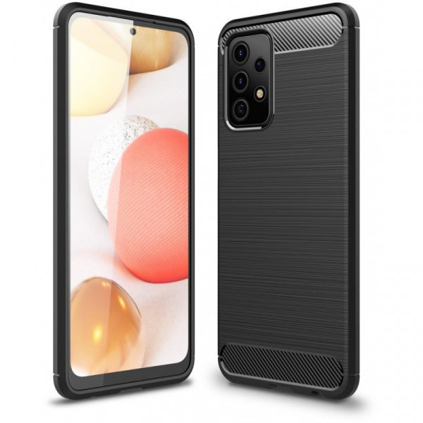 Viedtālruņa aizmugurējais vāciņš Samsung Galaxy A52 Carbon - Melna