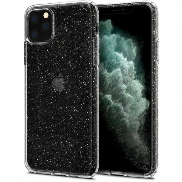 Viedtālruņa aizmugurējais vāciņš Apple iPhone 11 Pro Max Liquid Crystal Glitter - Caurspīdīga ar dizainu