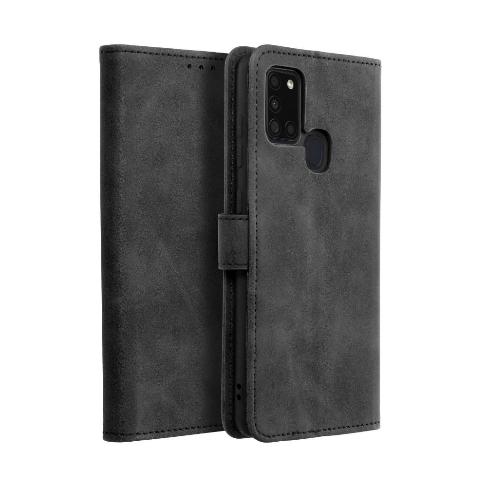 Viedtālruņa atveramais maciņš Samsung Galaxy A21 Tender Book Case - Melna