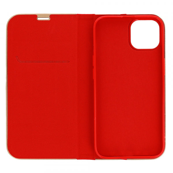Viedtālruņa atveramais maciņš Apple iPhone 12 Book Case With Frame - Sarkana