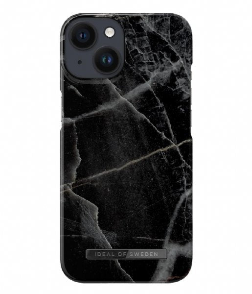 Viedtālruņa aizmugurējais vāciņš Apple iPhone 14 Black Thunder Marble - Melna pelēka ar dizainu