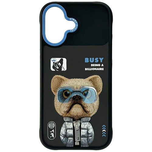Viedtālruņa aizmugurējais vāciņš Apple iPhone 17 Cool Cute Dog - Melna