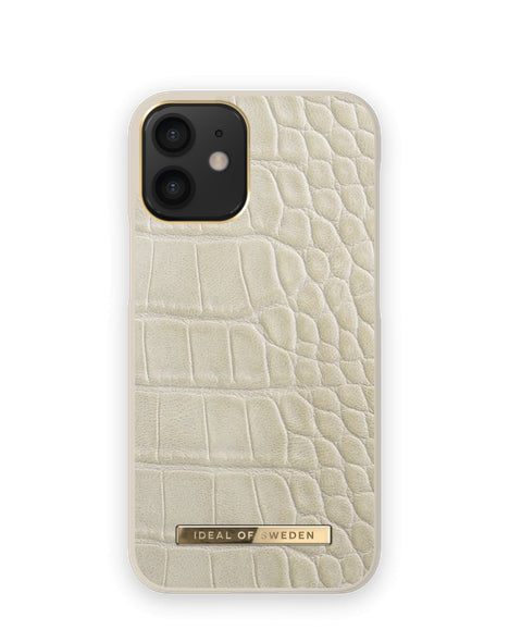 Viedtālruņa aizmugurējais vāciņš Apple iPhone 12 Pro Caramel Croco - Krēmkrāsas