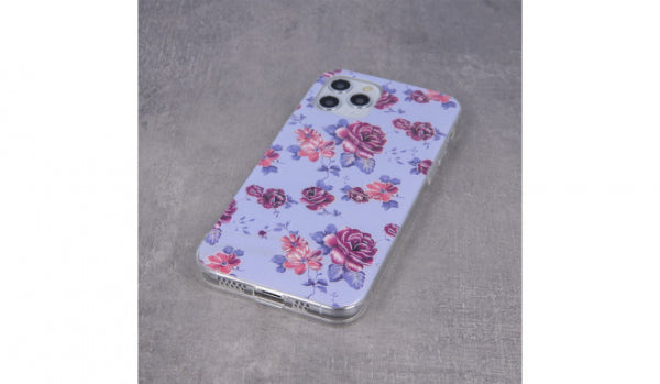 Viedtālruņa aizmugurējais vāciņš Samsung Galaxy S21 Fe Ultratrendyflowers 2 - Gaiši violeta ar dizainu