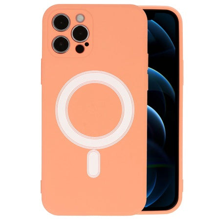 Viedtālruņa aizmugurējais vāciņš Apple iPhone 12 Pro Magsilicone - Oranža