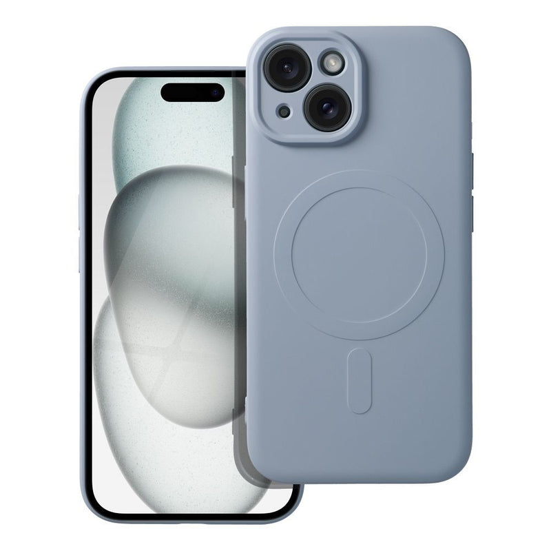 Viedtālruņa aizmugurējais vāciņš Apple iPhone 15 Silicone Mag Cover - Zila