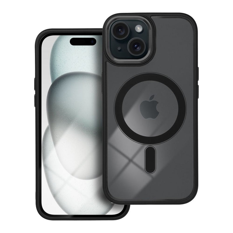 Viedtālruņa aizmugurējais vāciņš Apple iPhone 15 Color Edge Mag Cover - Melna